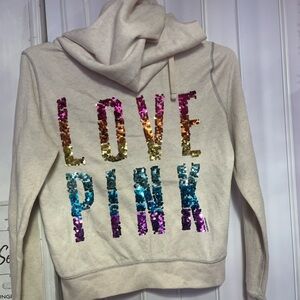 PINK bling SEQUIN y2k hoodie